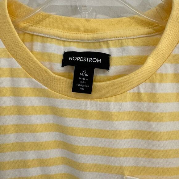 Nordstrom Yellow Cloud-White Stripe Shirt – Size XL (14/16) NWT - Picture 5 of 5